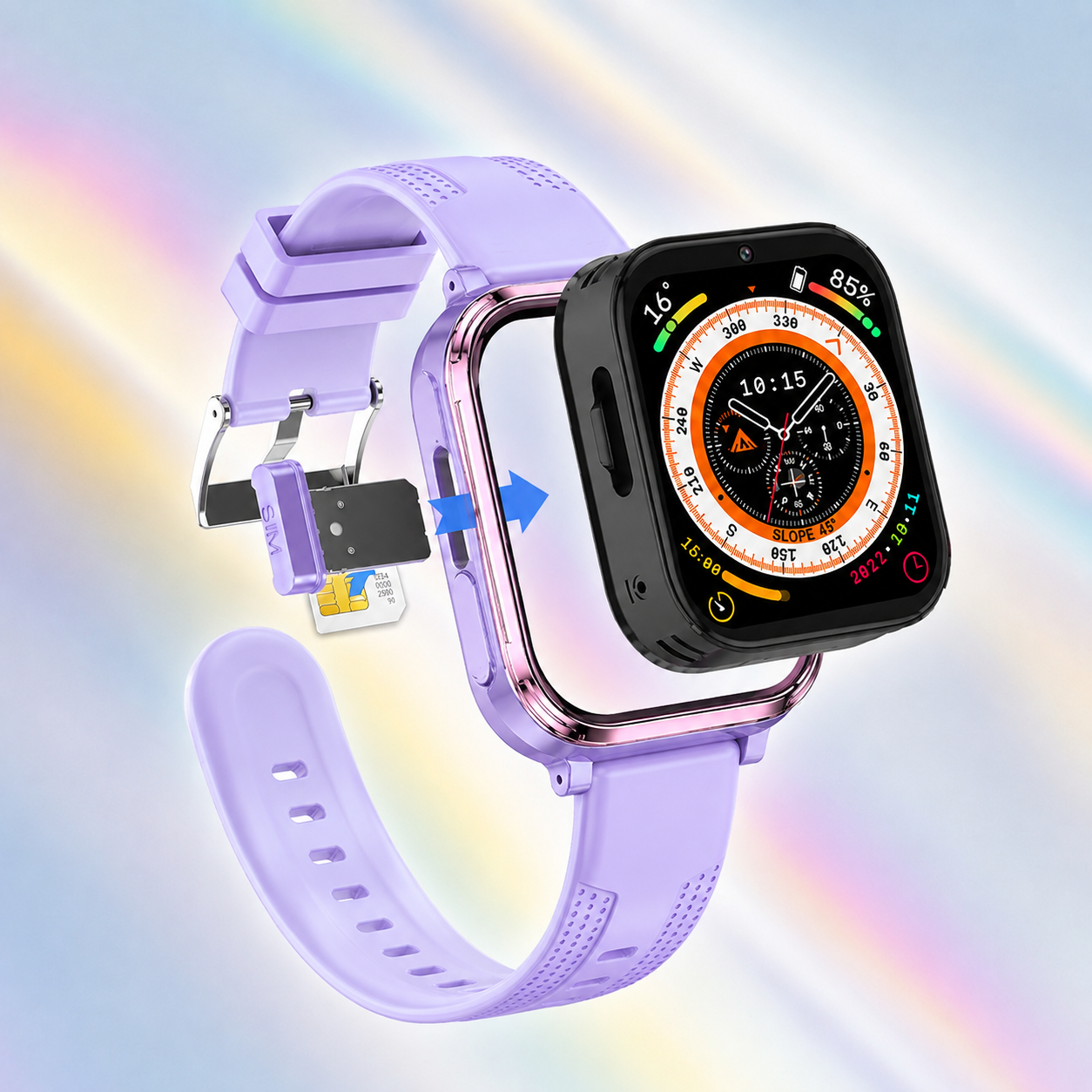 SMARTWATCH L60 4G GPS FIOLETOWY - obrazek 6