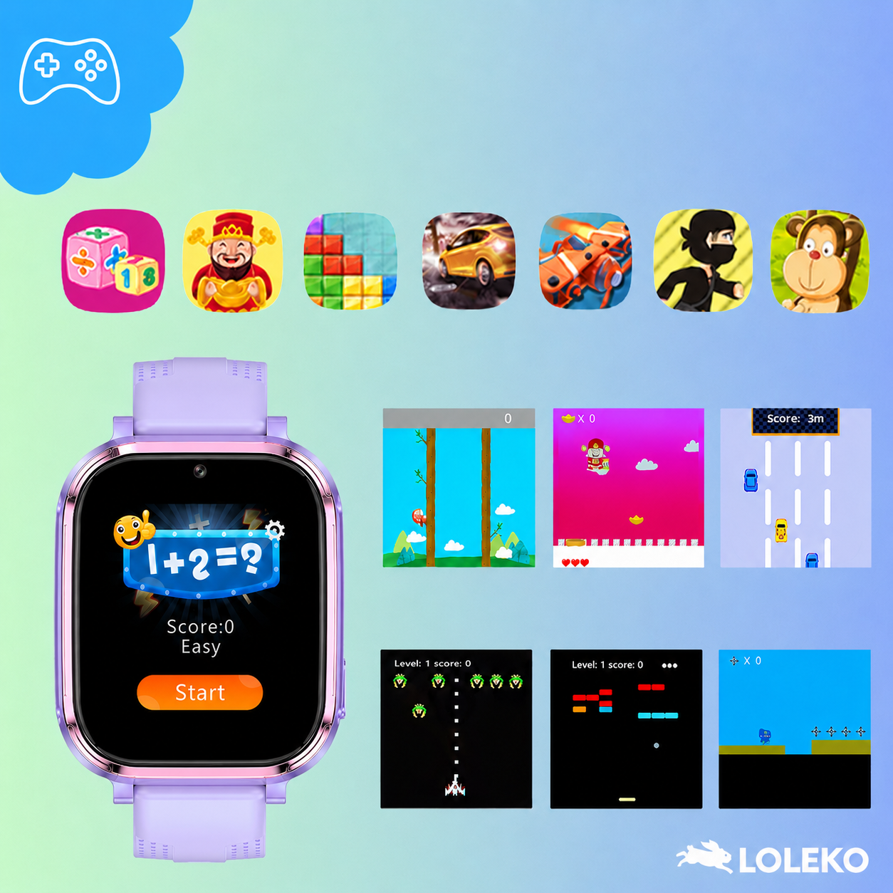 SMARTWATCH L60 4G GPS FIOLETOWY - obrazek 12