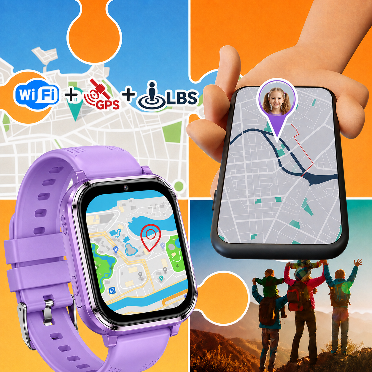 SMARTWATCH L60 4G GPS FIOLETOWY - obrazek 11