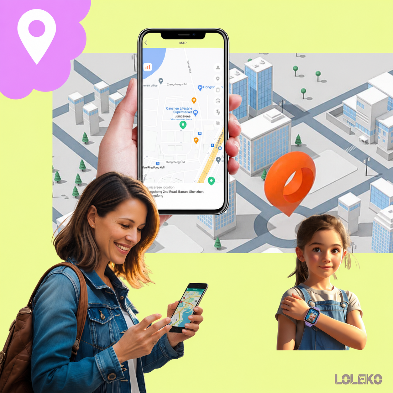 SMARTWATCH L60 4G GPS FIOLETOWY - obrazek 10