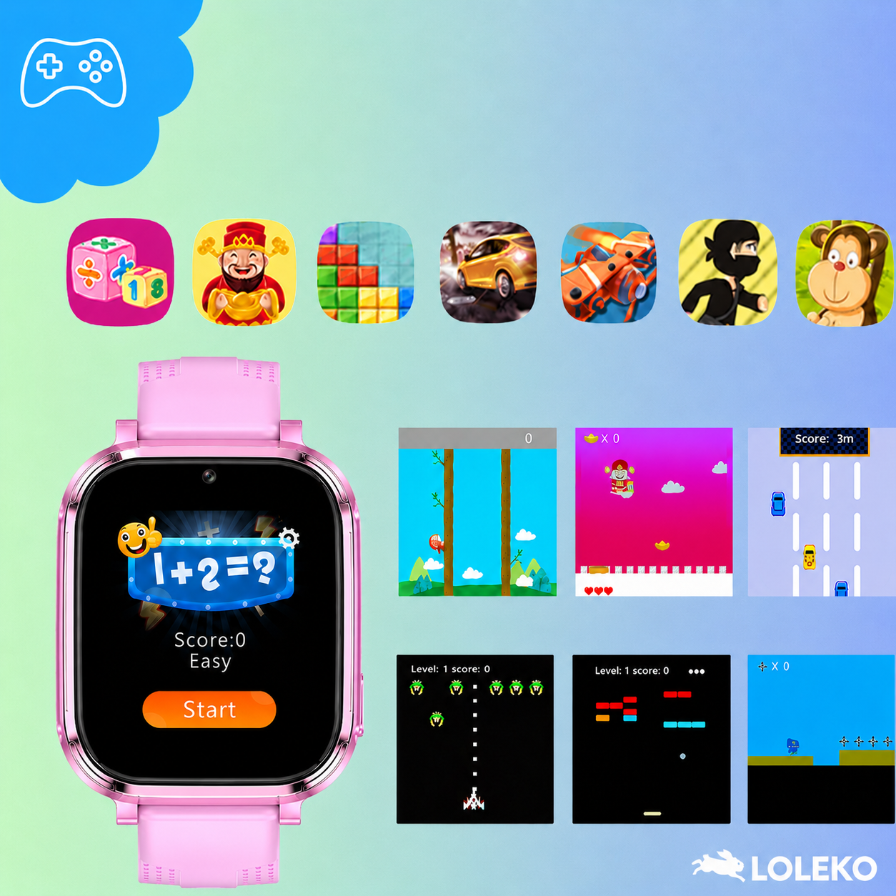 SMARTWATCH L60 4G GPS RÓŻOWY - obrazek 5