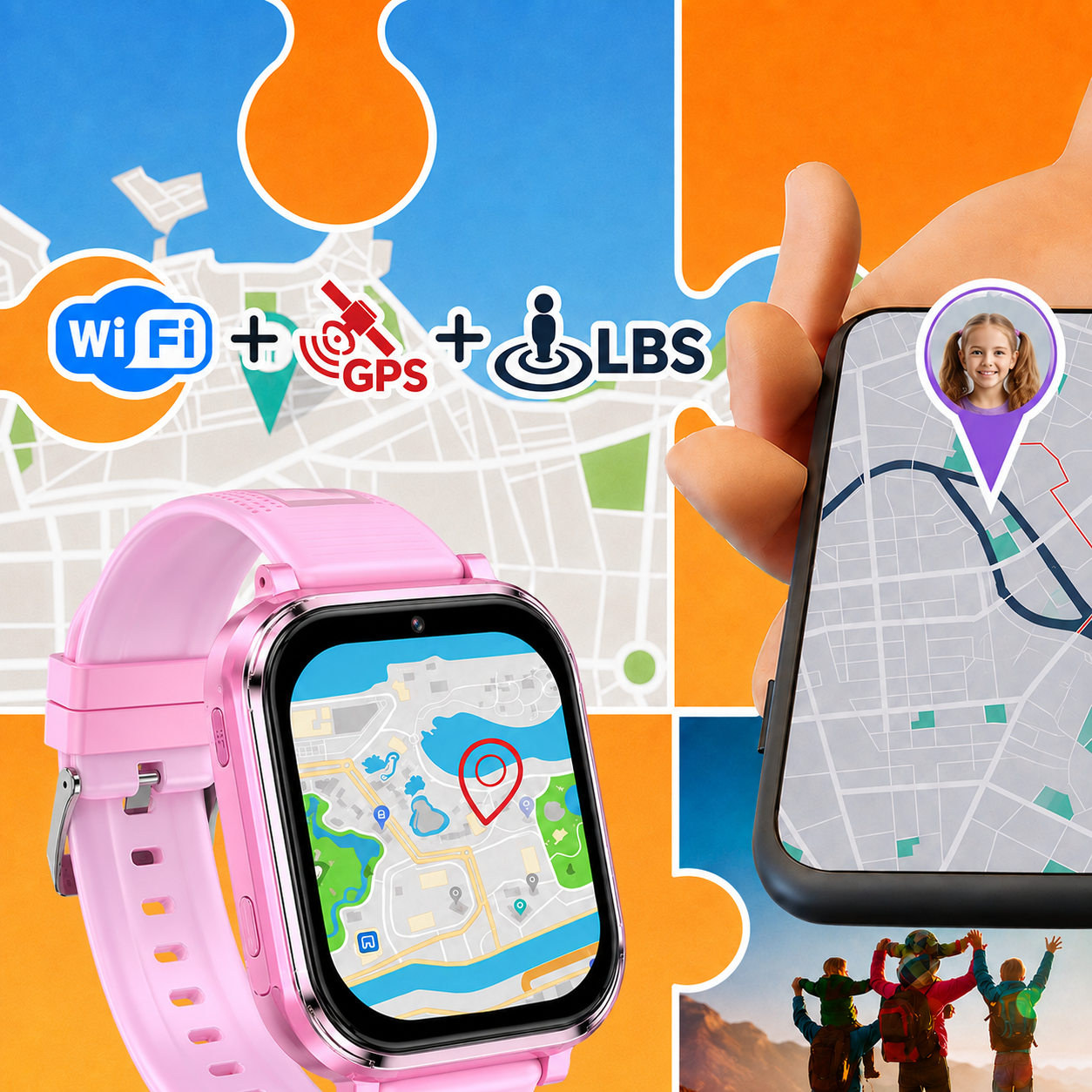 SMARTWATCH L60 4G GPS RÓŻOWY - obrazek 6
